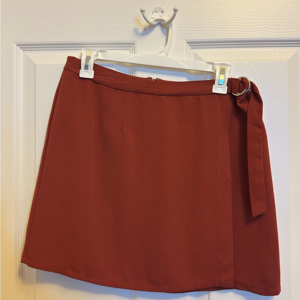 Forever 21 Terracotta Mini Skort with Tie